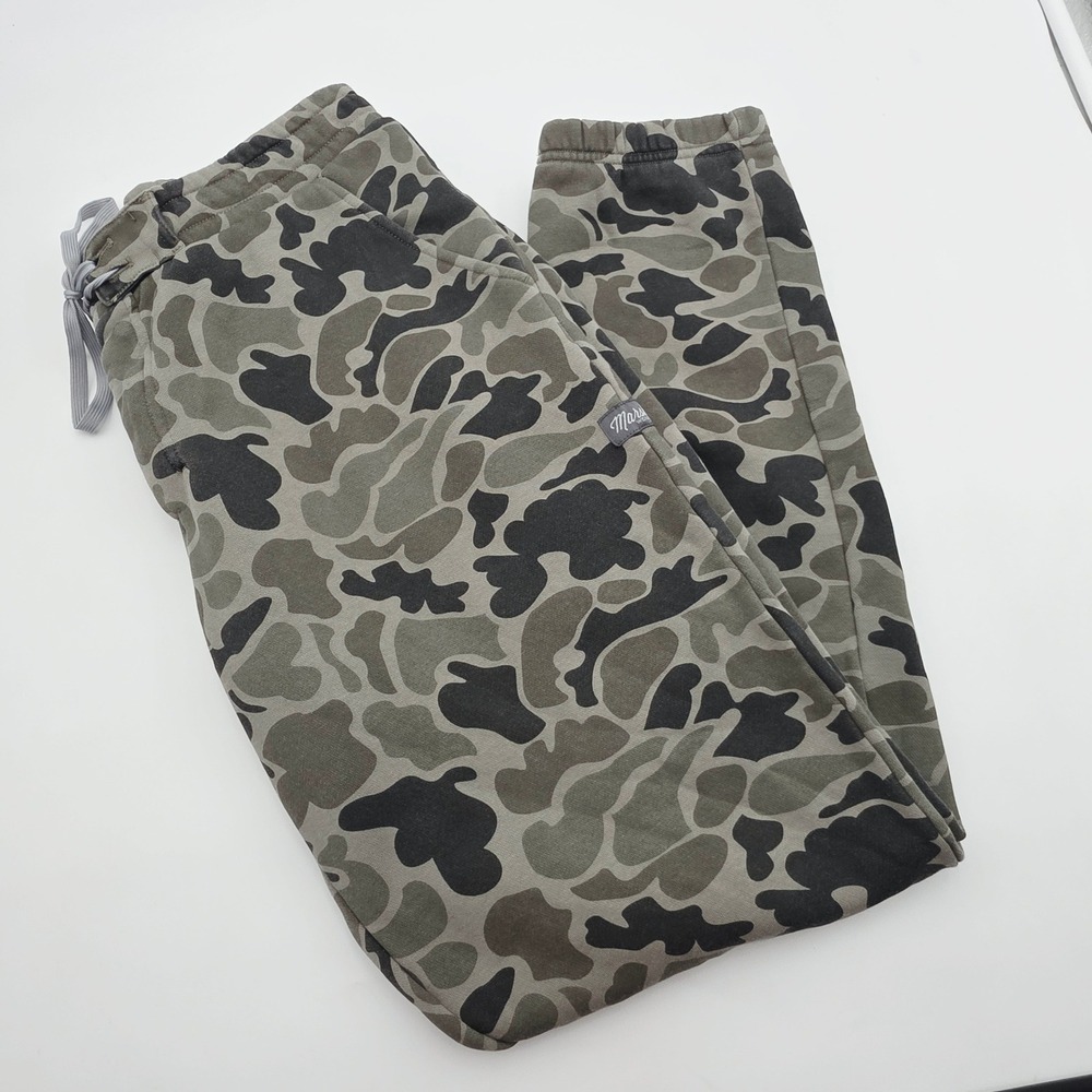 Marsh Wear Camo Jogger Sweatpants Mens Green Duck Camouflage Fleece Pants